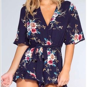 Priceless- Meadow Moments Romper- Navy